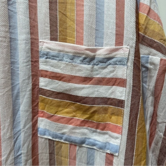 Soft Surroundings Enyo Striped Cotton Blend Top Size Extra Large - Picture 6 of 7